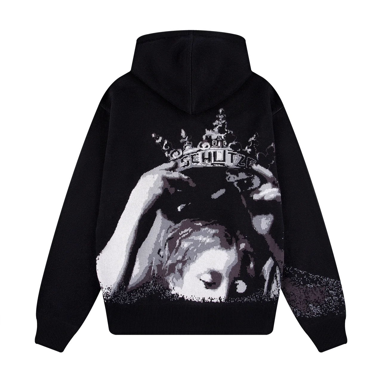 Derschutze Knit Hoodie Black Derschutze Knit Hoodie Black