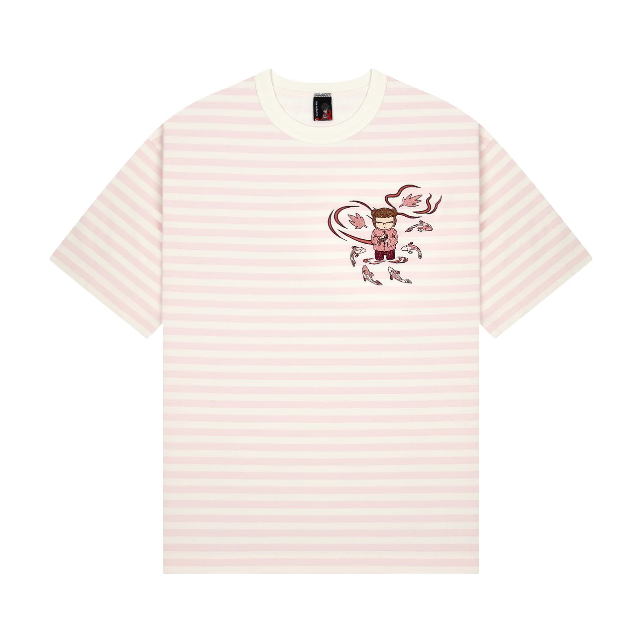 Derschutze T Shirt Pink Striped Derschutze T Shirt Pink Striped