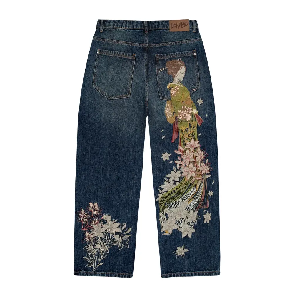 Yakuza Indigo Washed Denim Blue Yakuza Indigo Washed Denim Blue