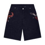 indigo raw Jorts 01